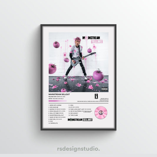 Machine Gun Kelly Mainstream Sellout Album Poster - rsdesignstudio