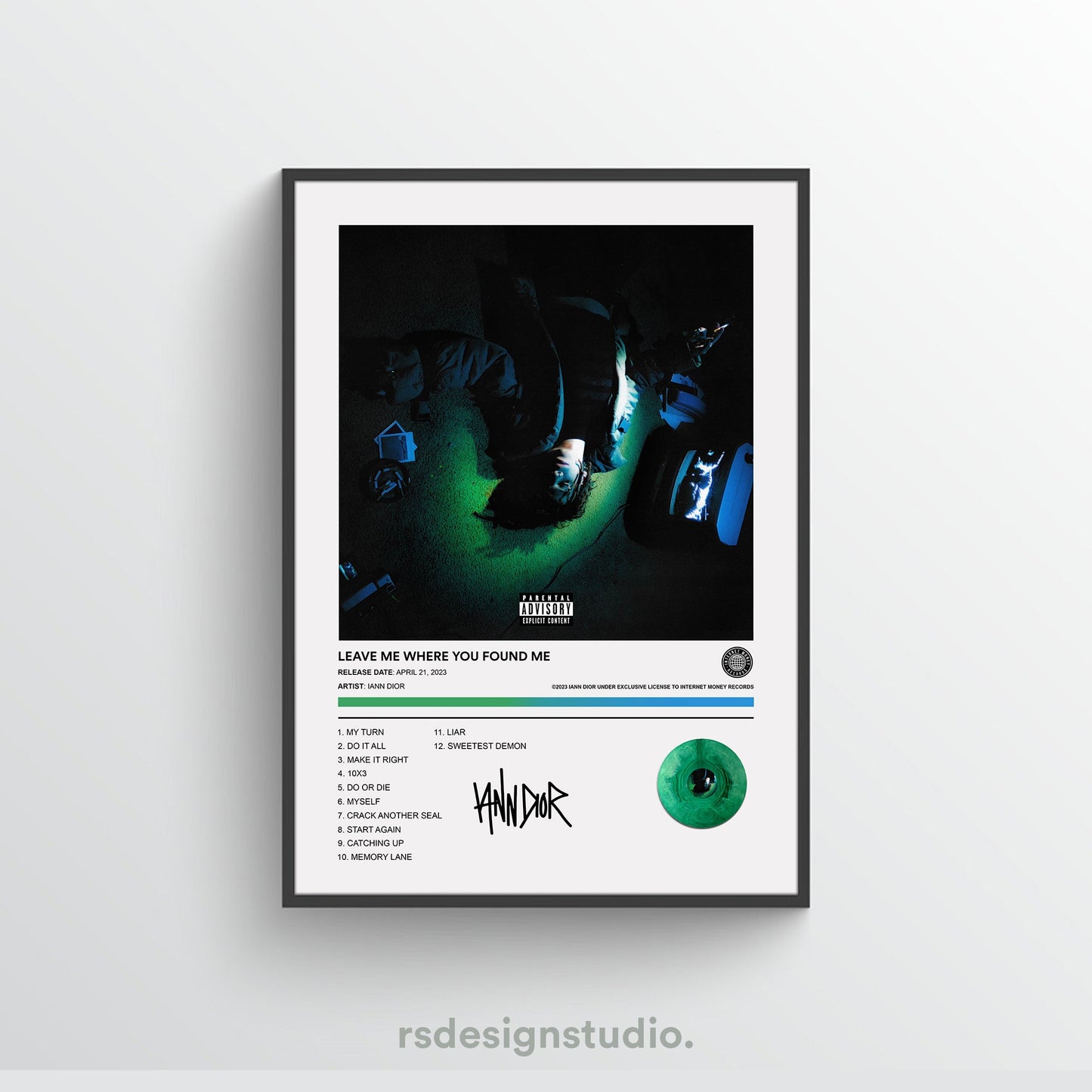 Iann Dior LEAVE ME WHERE YOU FOUND ME Album Poster