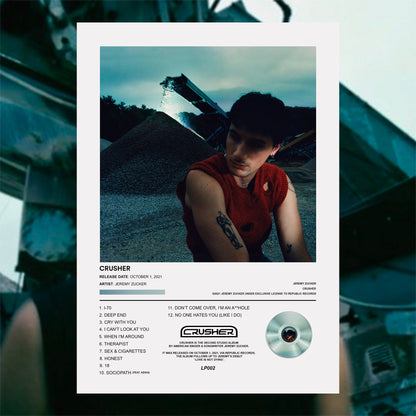 Jeremy Zucker CRUSHER Album Poster - rsdesignstudio