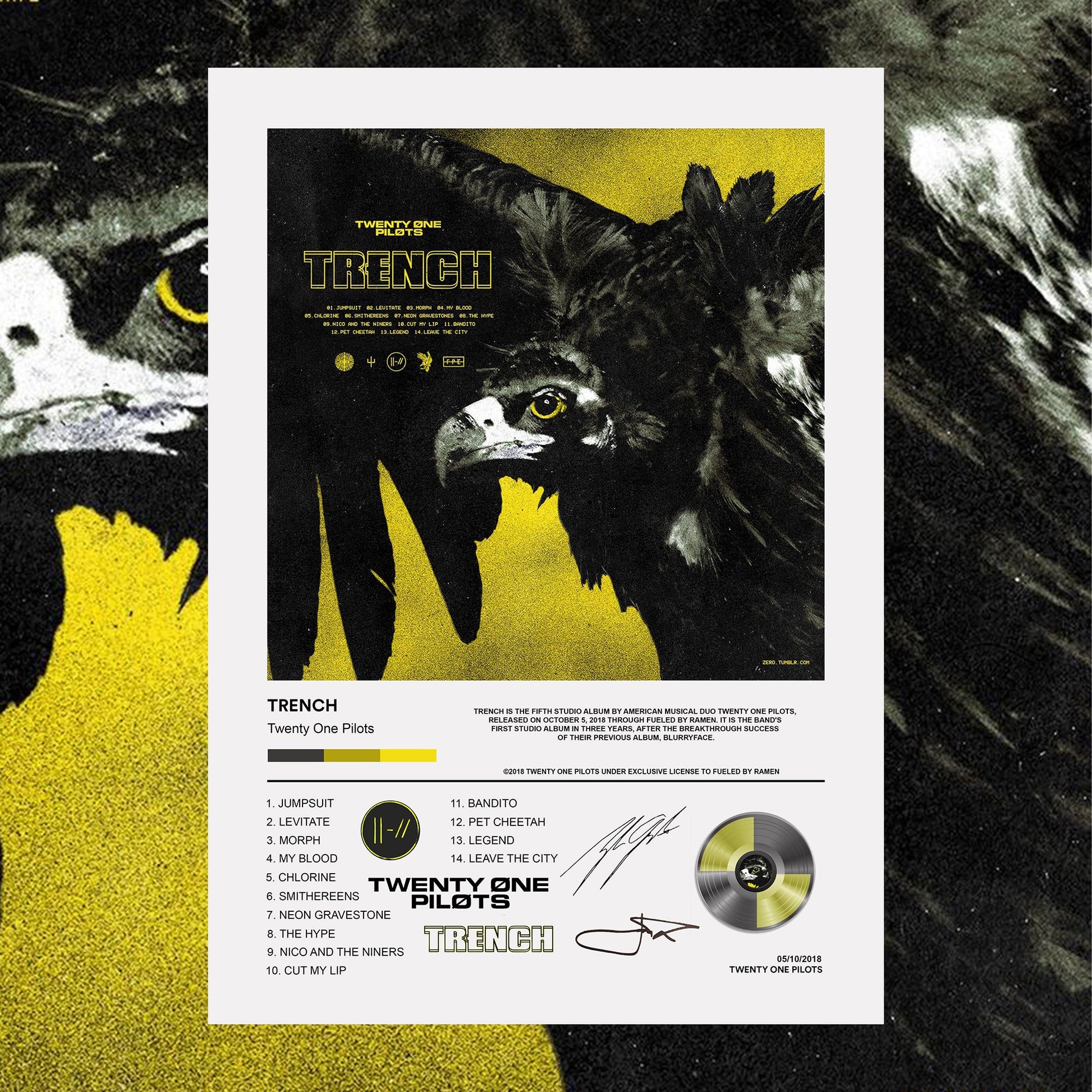 Twenty One Pilots TRENCH Album Poster - rsdesignstudio