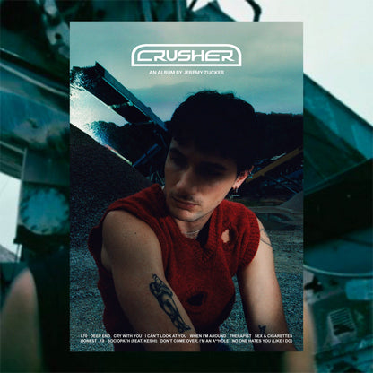 Jeremy Zucker CRUSHER Album Tracklist Poster - rsdesignstudio