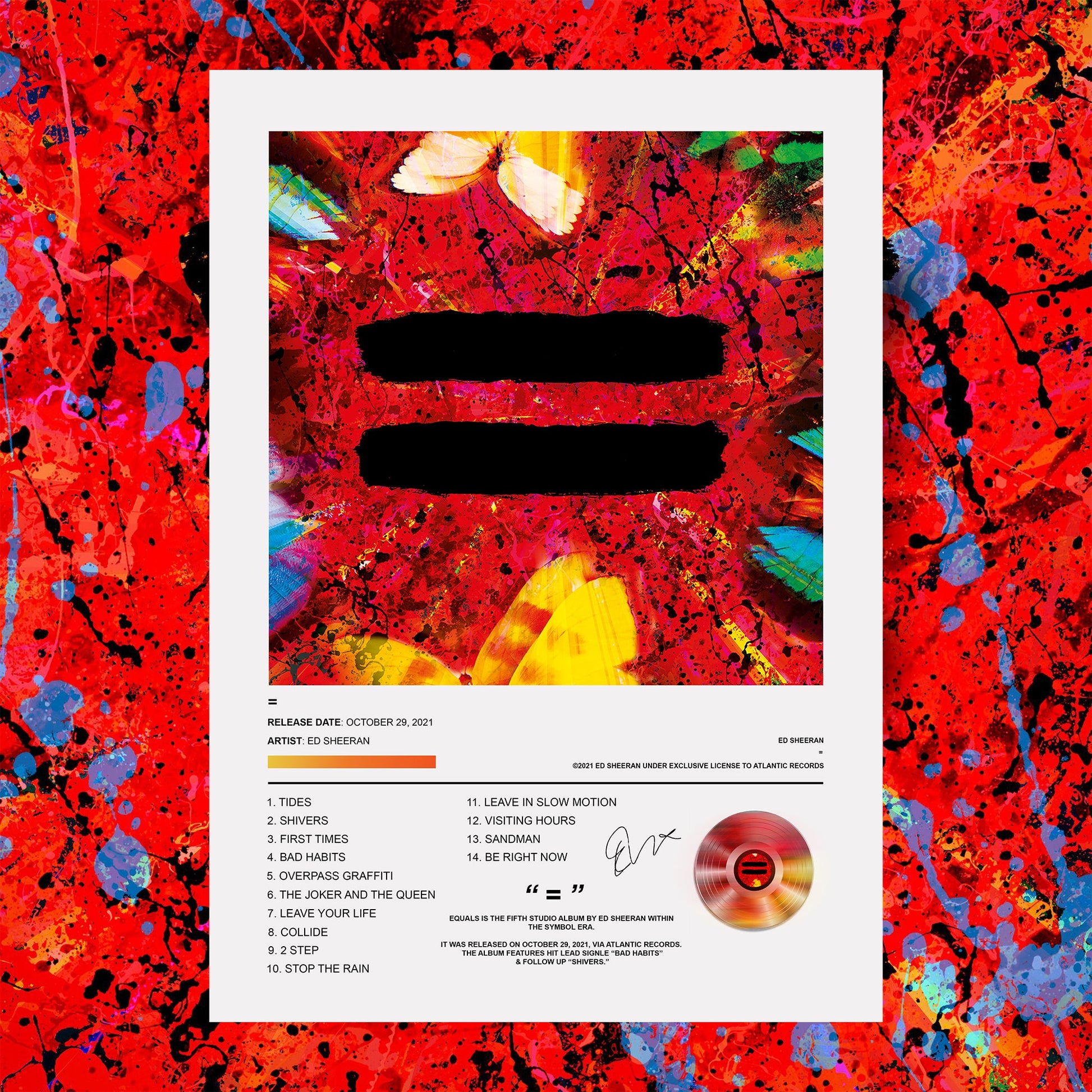 Ed Sheeran = Album Poster - rsdesignstudio