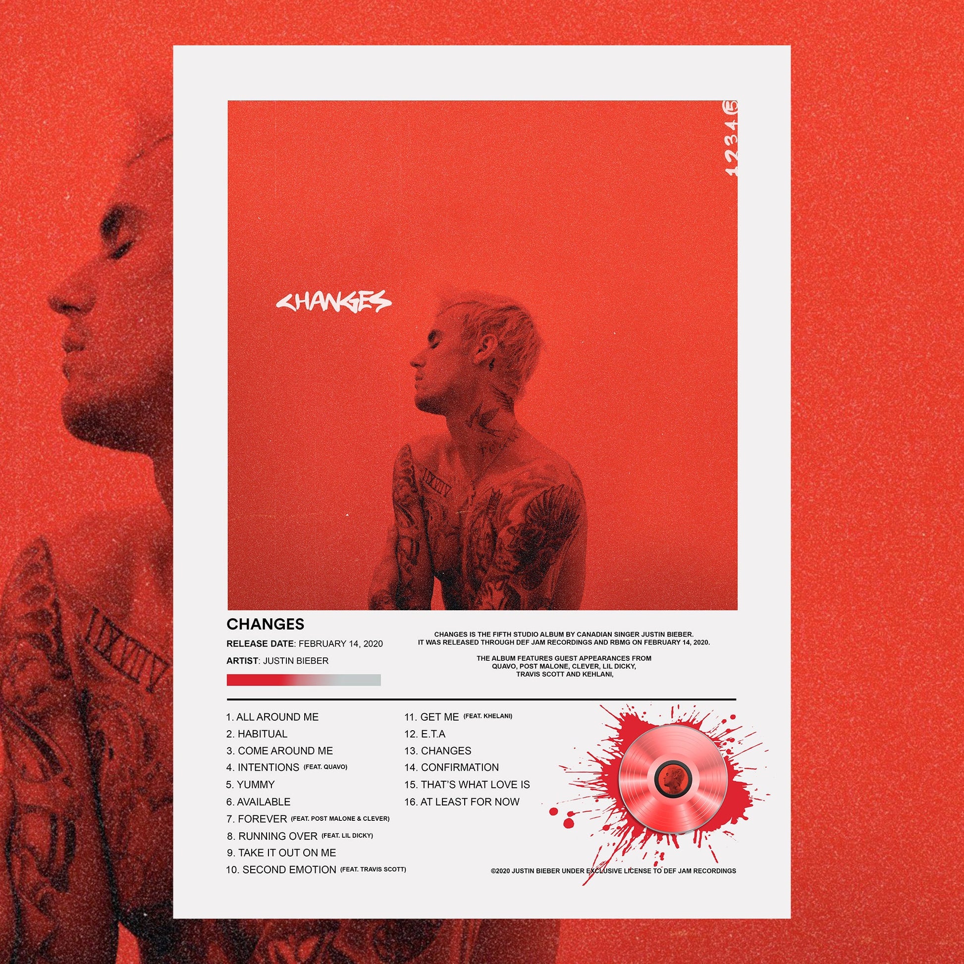 Justin Bieber Changes Album Poster - rsdesignstudio