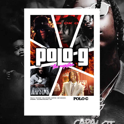Polo G GTA The Rapstar Poster - rsdesignstudio