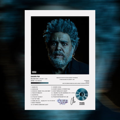 The Weeknd Dawn FM Album Poster - rsdesignstudio