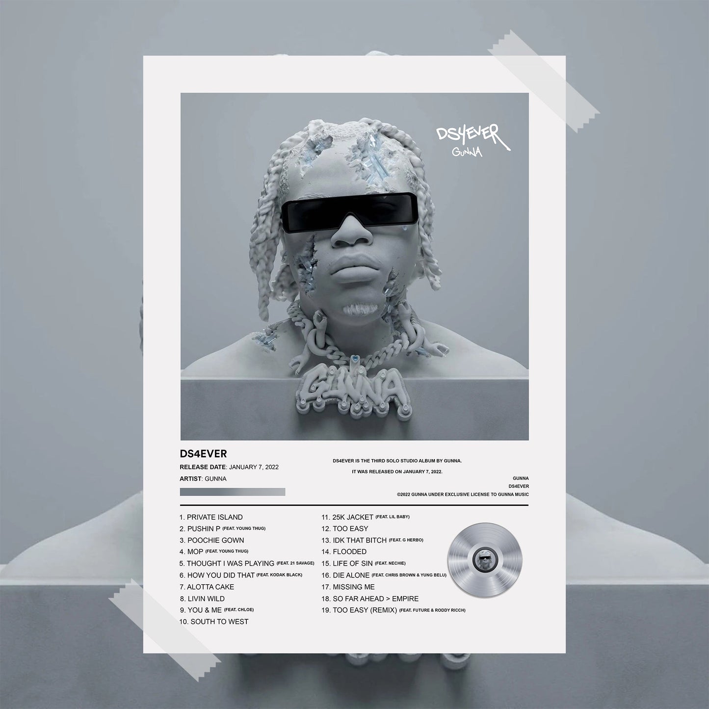 Gunna DS4EVER Album Poster - rsdesignstudio