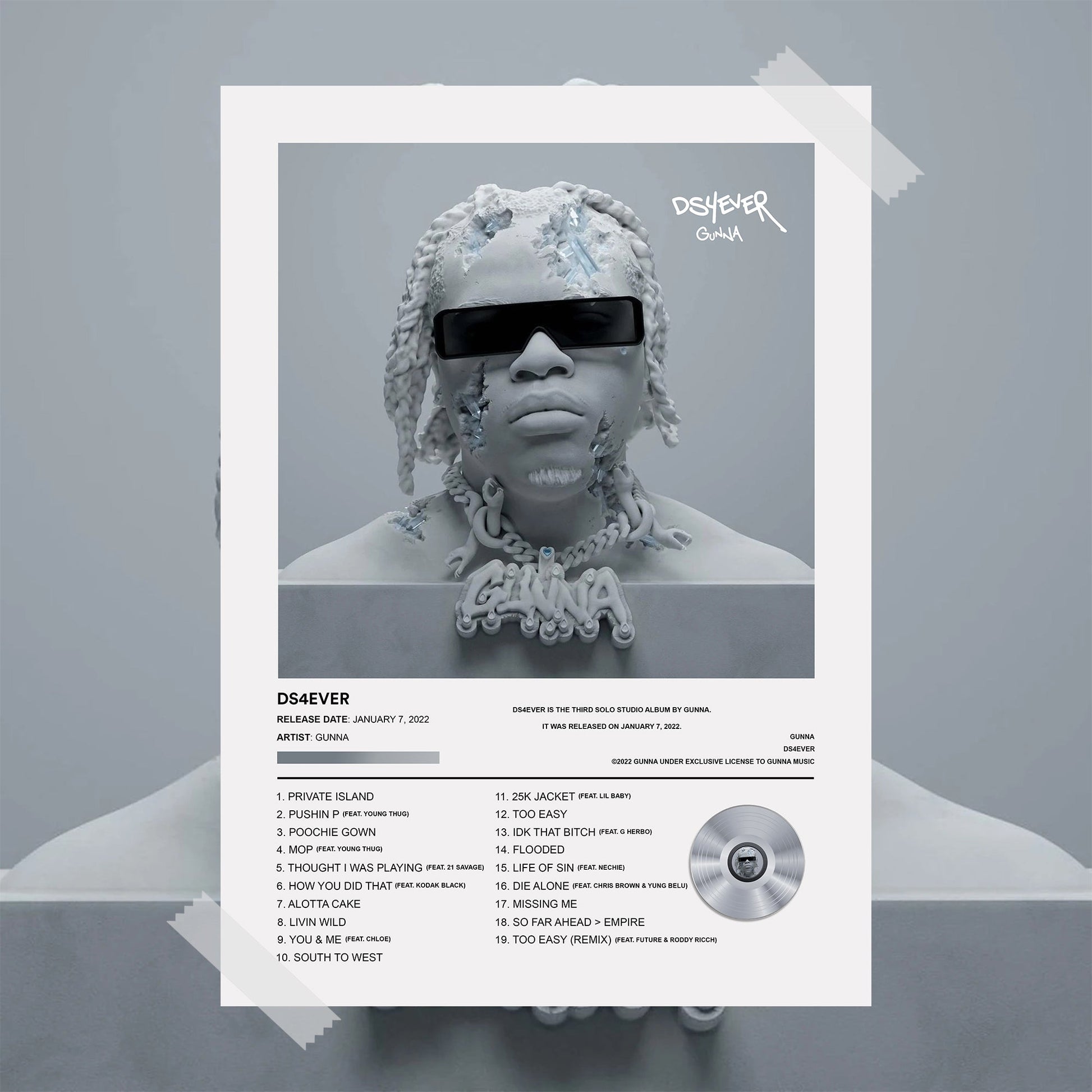 Gunna DS4EVER Album Poster - rsdesignstudio