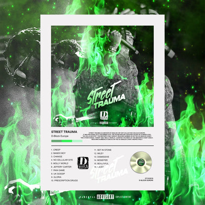 D Block Europe Street Trauma Album Poster - rsdesignstudio