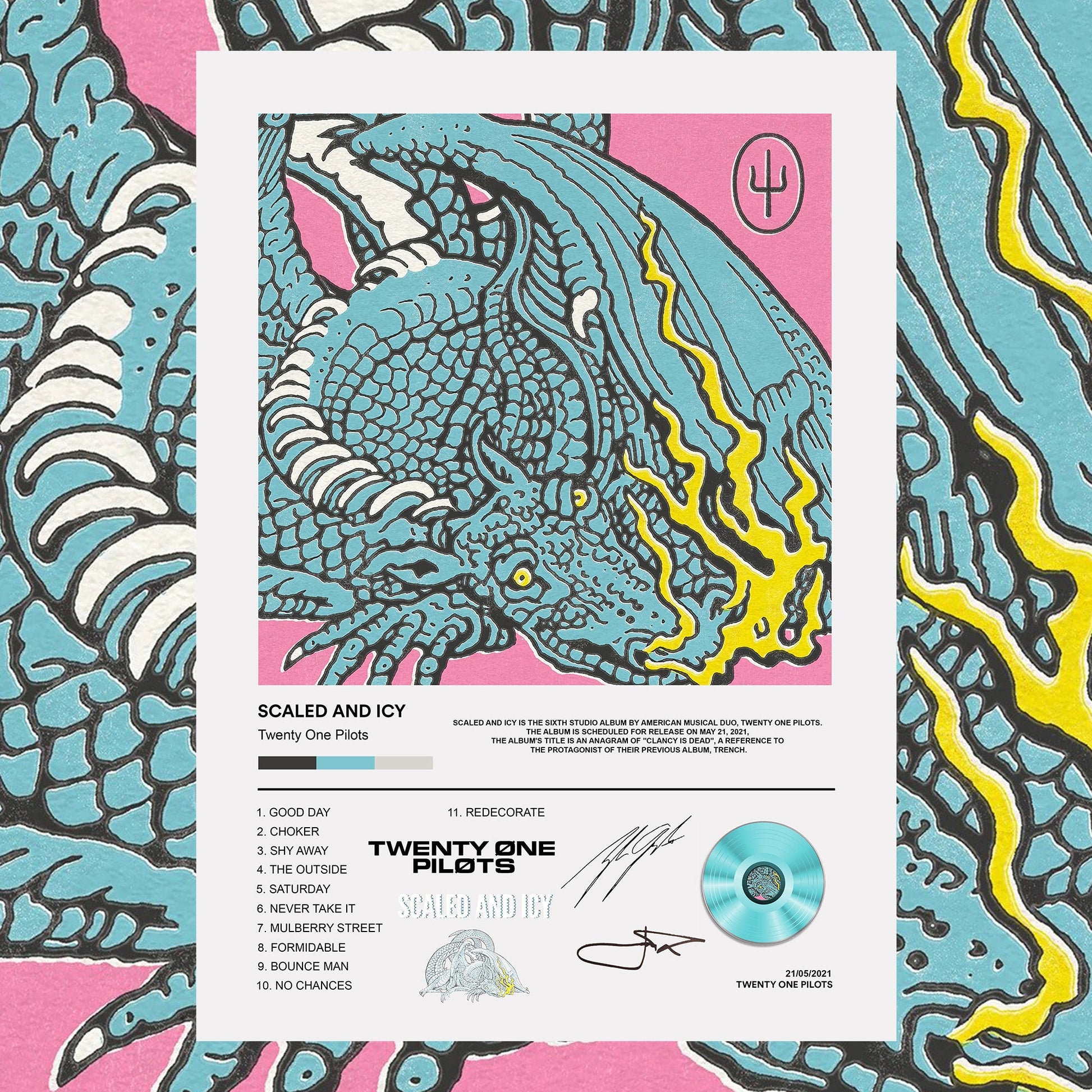 Twenty One Pilots Scaled And Icy Album Poster - rsdesignstudio