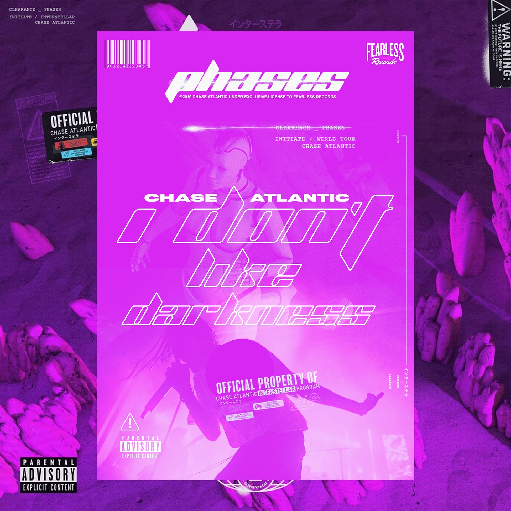 Chase Atlantic Phases - I Don't Like Darkness Album Poster - rsdesignstudio