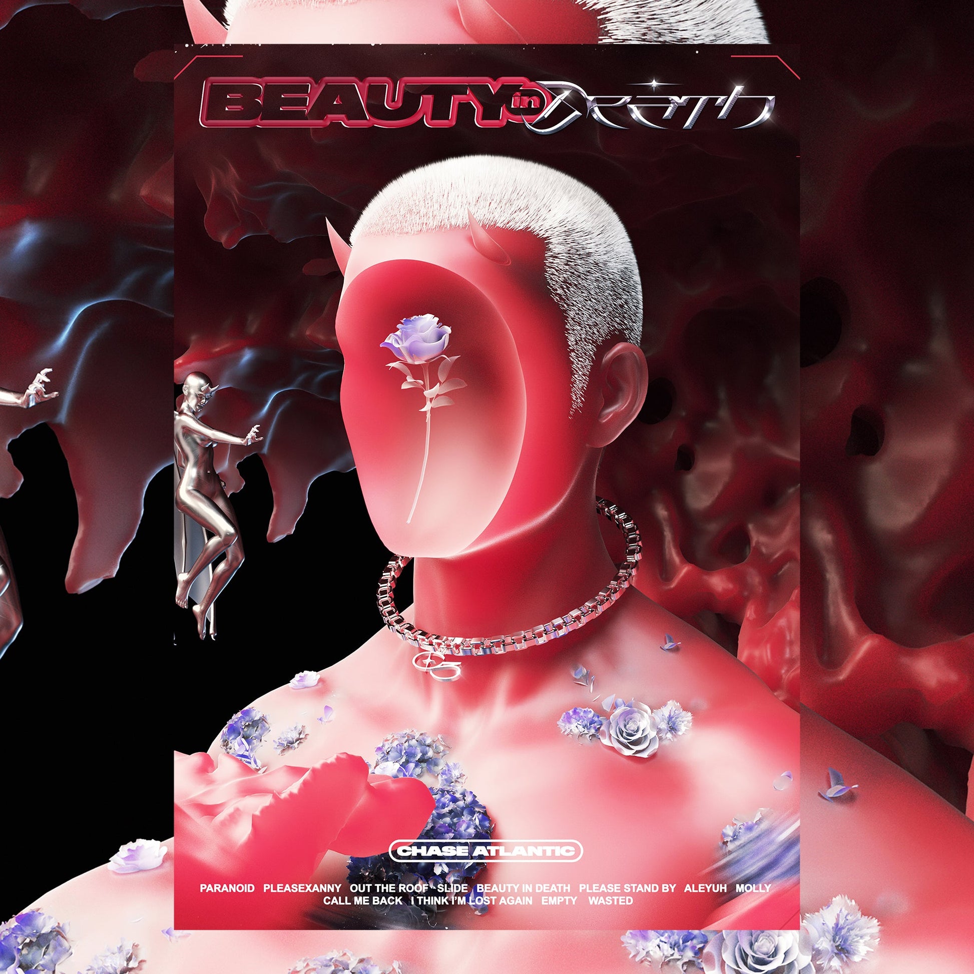 Chase Atlantic BEAUTY IN DEATH Tracklist Poster - rsdesignstudio