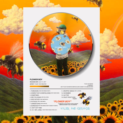Tyler, The Creator Flower Boy Vinyl Poster - rsdesignstudio