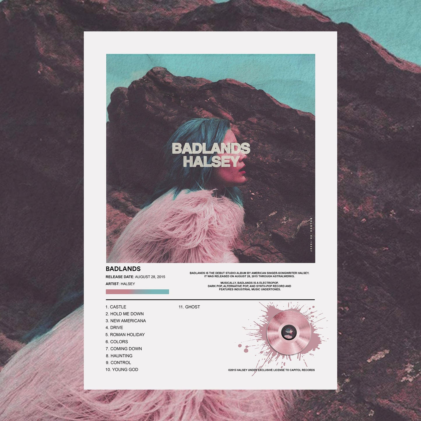 Halsey BADLANDS Album Poster - rsdesignstudio