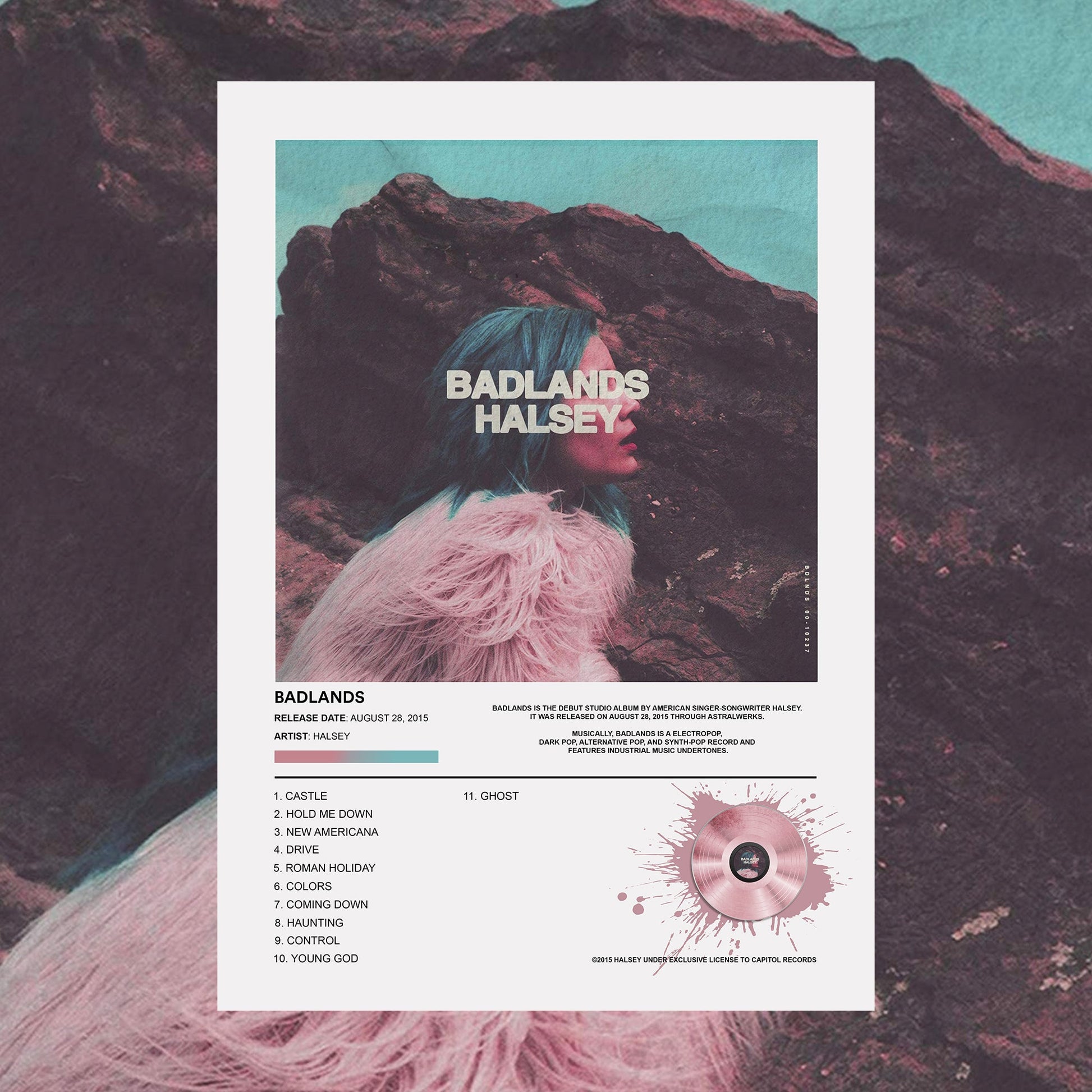 Halsey BADLANDS Album Poster - rsdesignstudio