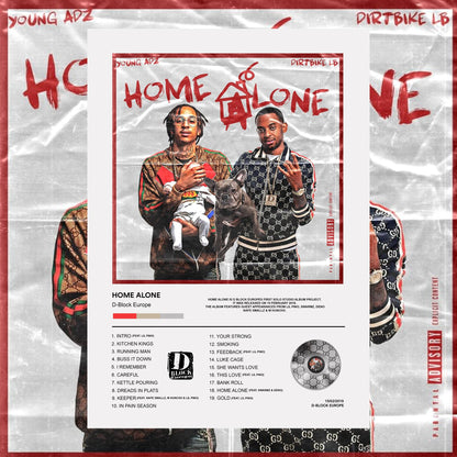 D Block Europe Home Alone Album Poster - rsdesignstudio