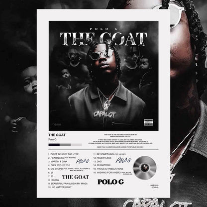 Polo G The Goat Album Poster - rsdesignstudio