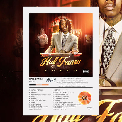 Polo G Hall Of Fame Album Poster - rsdesignstudio