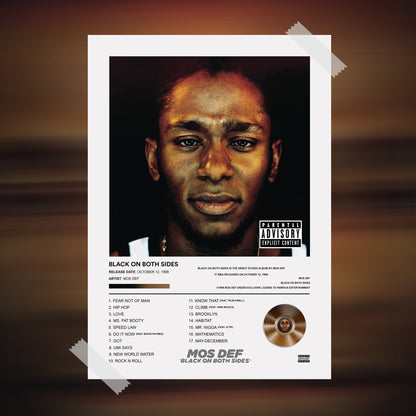 Mos Def Black On Both Sides Album Poster - rsdesignstudio