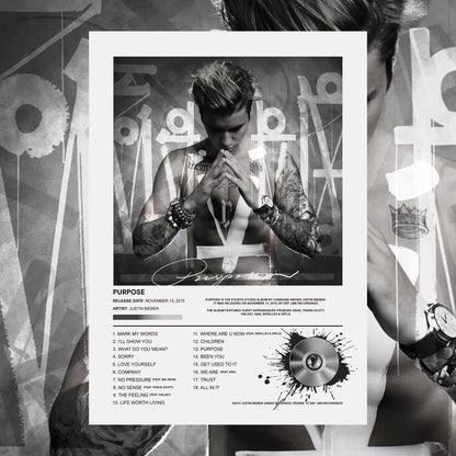 Justin Bieber Purpose Album Poster - rsdesignstudio