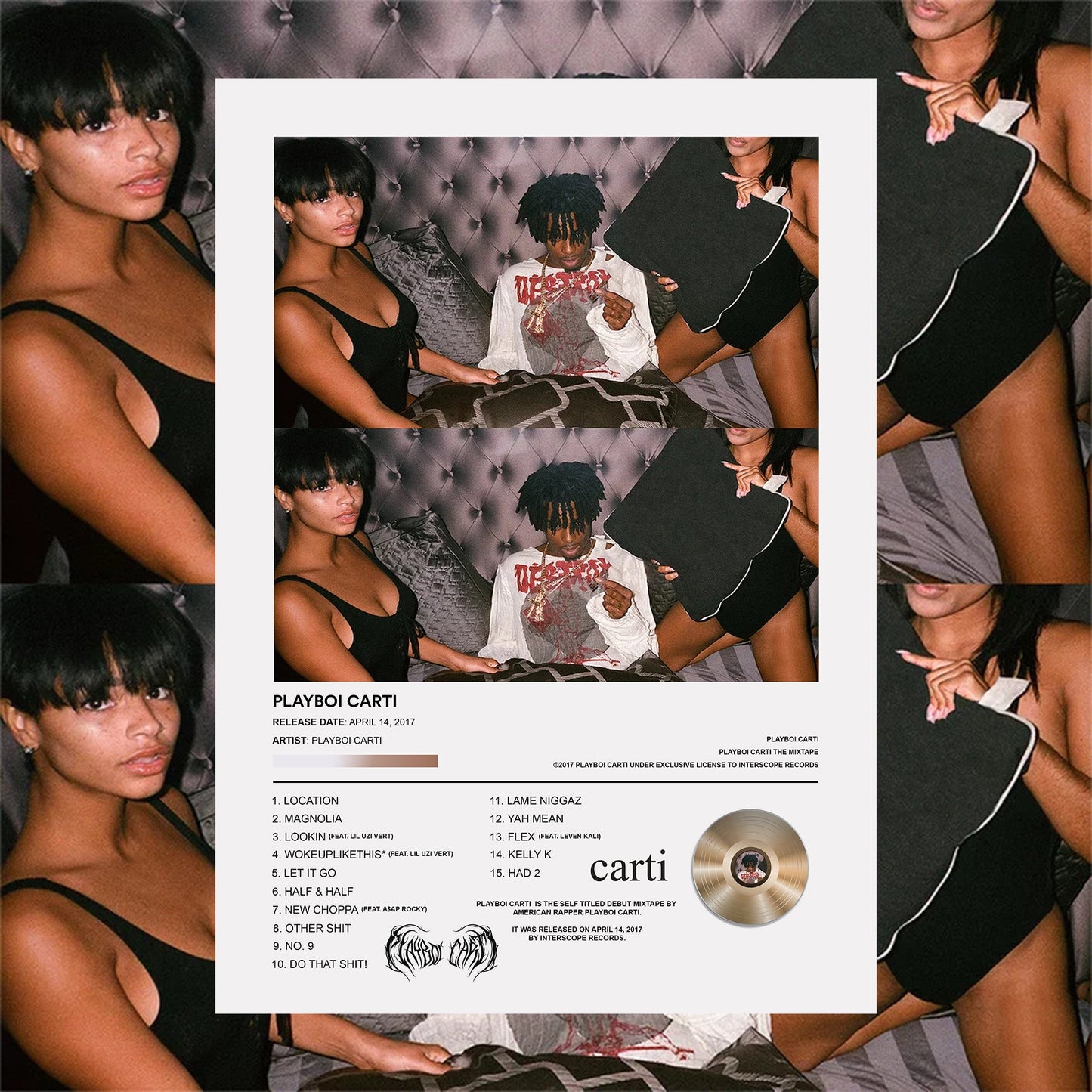 Playboi Carti "PLAYBOI CARTI" Album Poster - rsdesignstudio