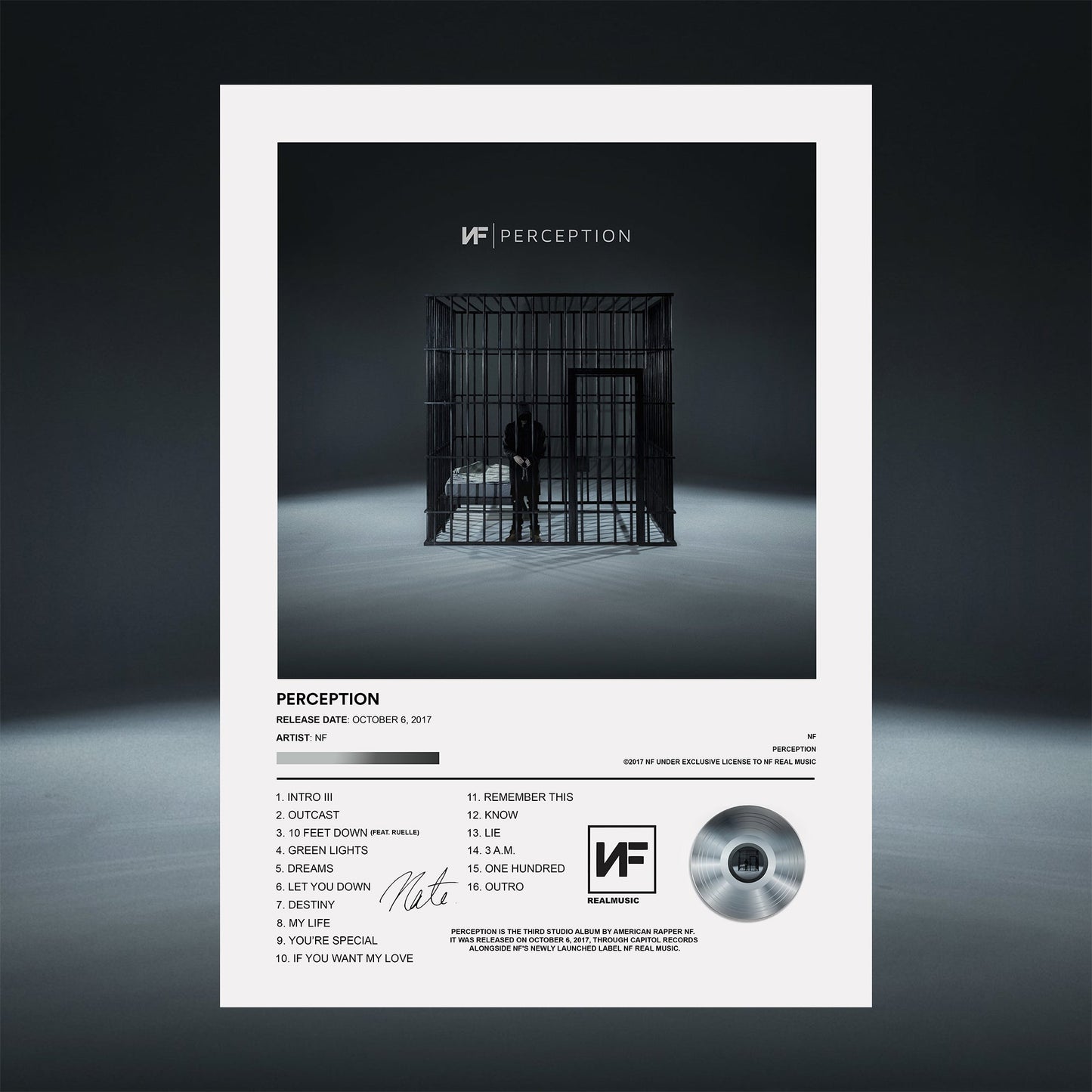 NF Perception Album Poster - rsdesignstudio