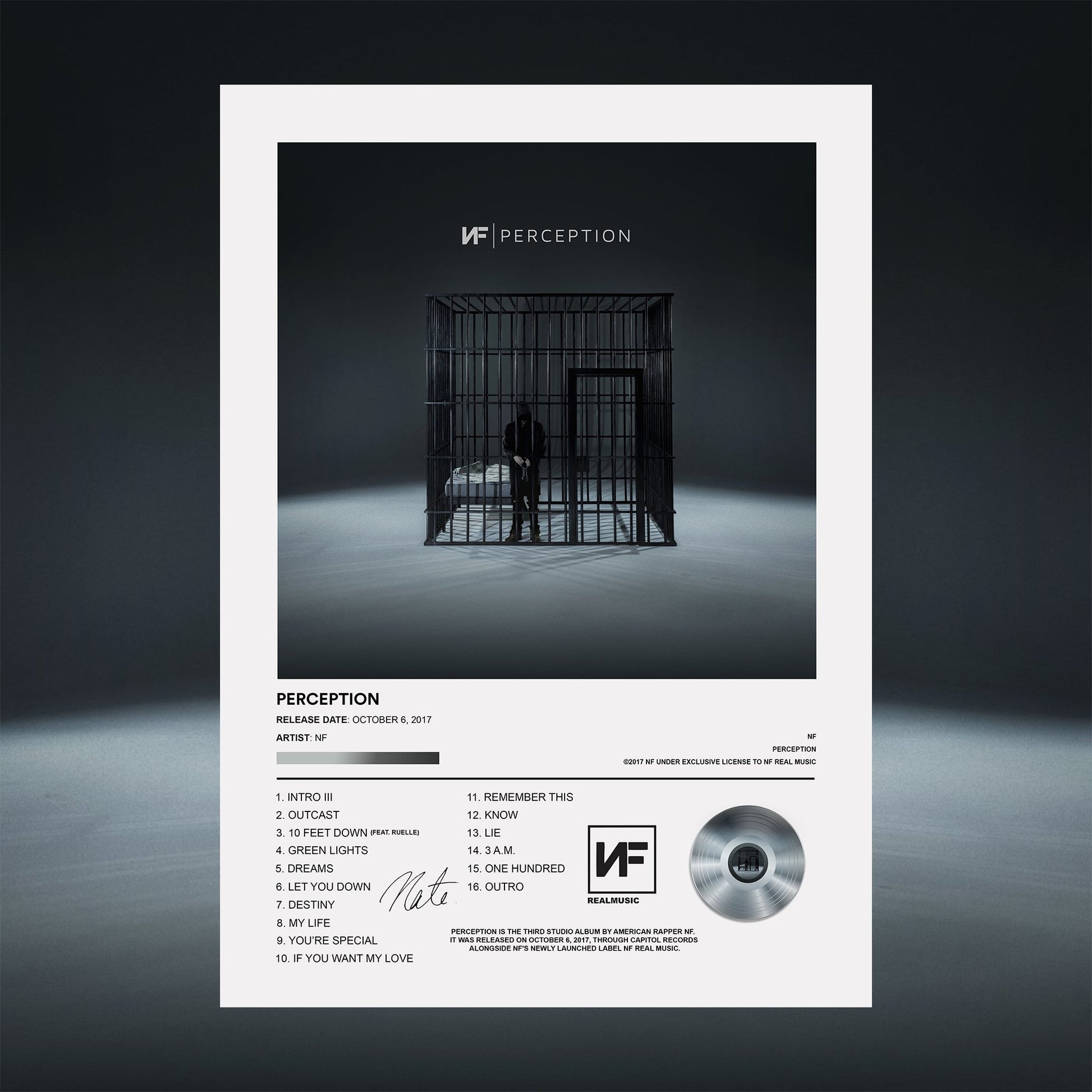 NF Perception Album Poster - rsdesignstudio