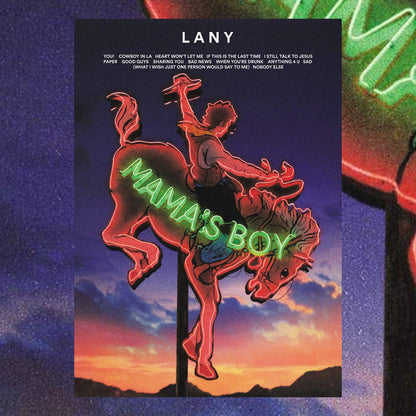LANY Mama's Boy Album Tracklist Poster - rsdesignstudio