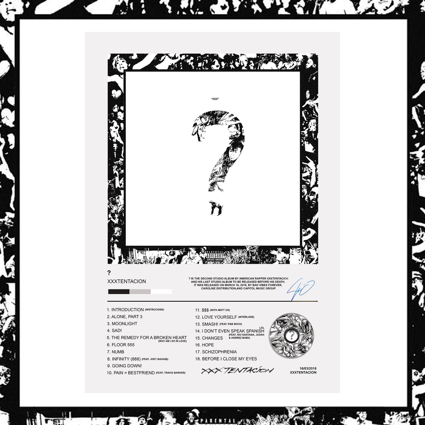 XXXTENTACION ? Album Poster - rsdesignstudio
