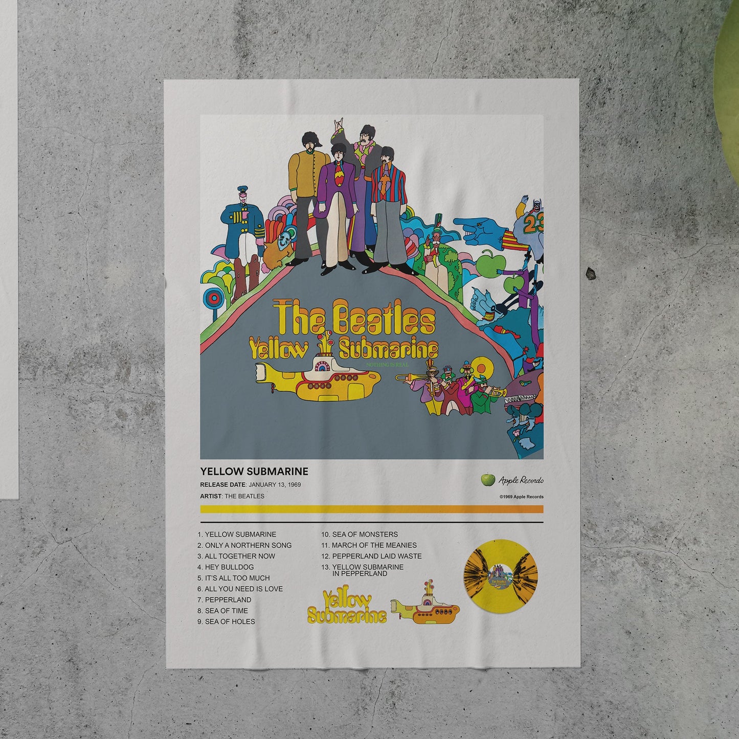 The Beatles YELLOW SUBMARINE Album Poster