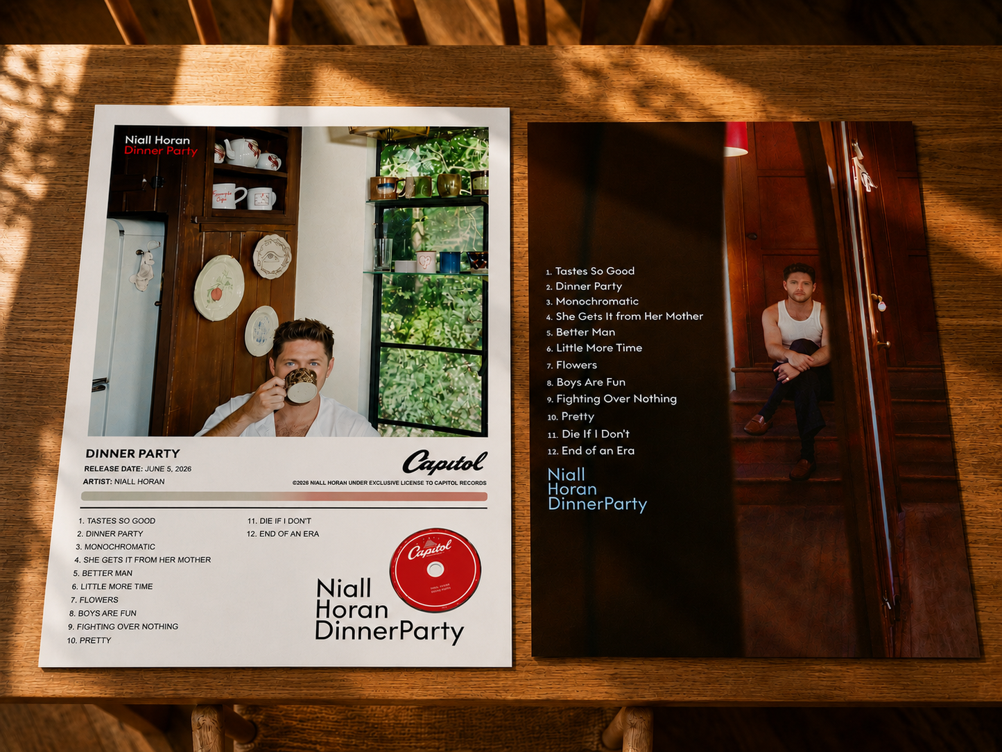 Niall Horan DINNER PARTY Album Tracklist Poster