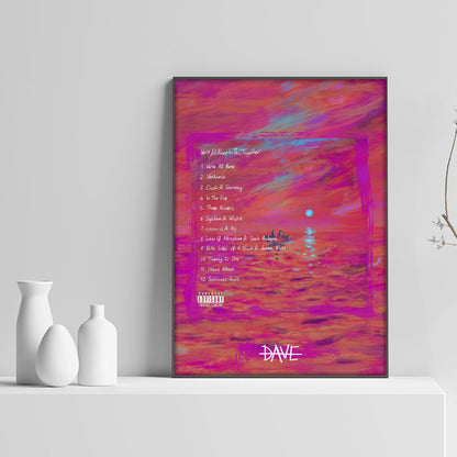 DAVE We're All Alone In This Together Tracklist Poster - rsdesignstudio