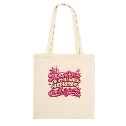 Olivia Rodrigo STUPID SONG Tote Bag