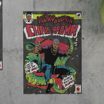 Metro Boomin HEROES & VILLAINS (Chris Brown) Poster