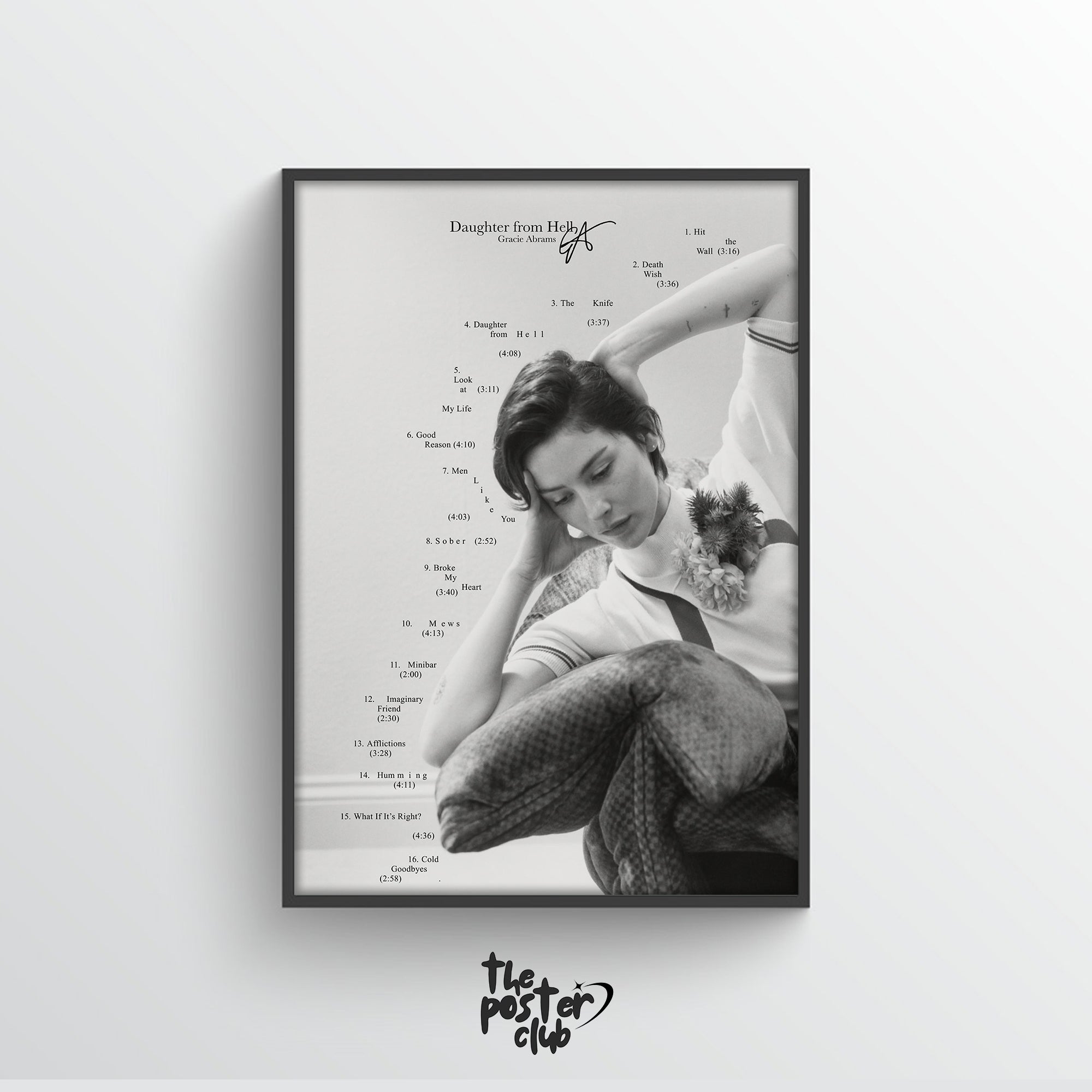 Gracie Abrams DAUGHTER FROM HELL Tracklist Poster – The Poster Club