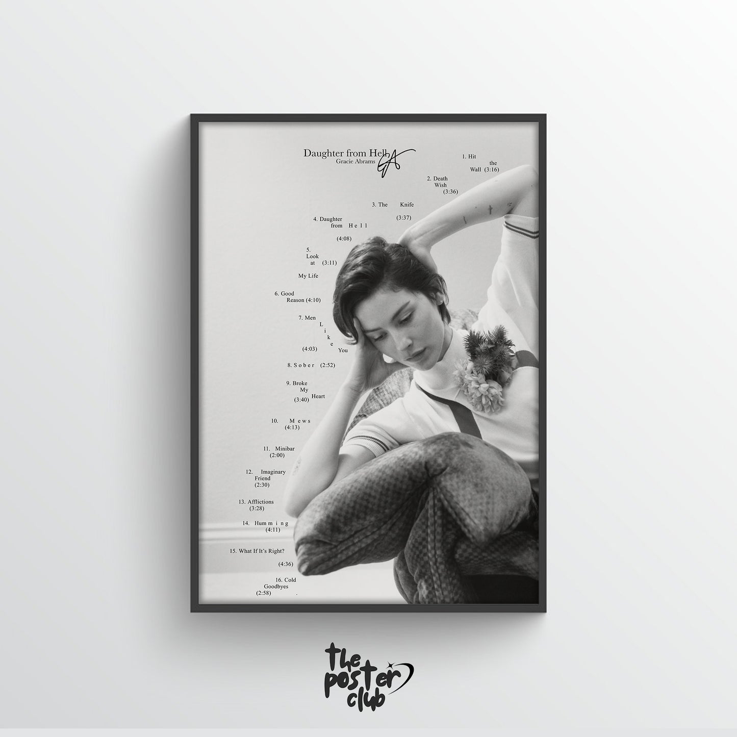 Gracie Abrams DAUGHTER FROM HELL Tracklist Poster