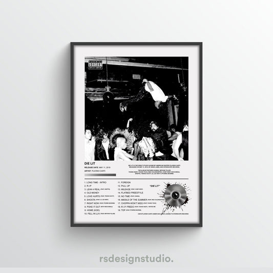Playboi Carti DIE LIT Album Poster - rsdesignstudio