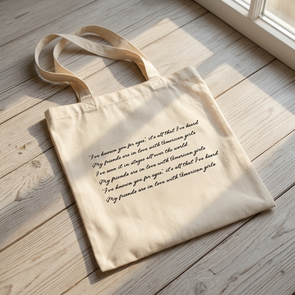 Harry Styles AMERICAN GIRLS Tote Bag