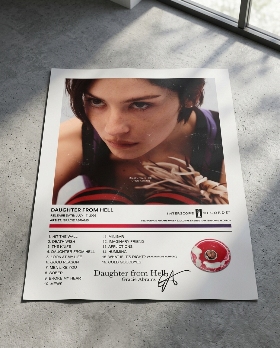 Gracie Abrams DAUGHTER FROM HELL Album Poster