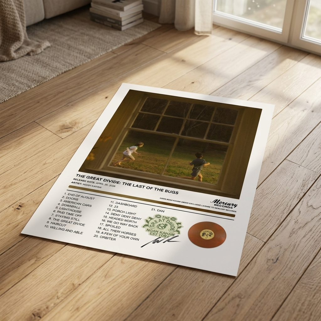 Noah Kahan THE GREAT DIVIDE: THE LAST OF THE BUGS Album Poster