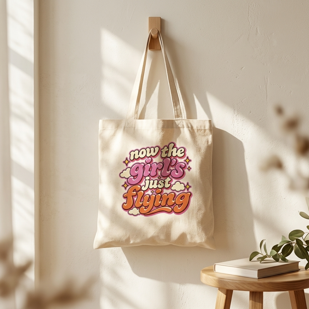 Girl's Just Flying Tote Bag