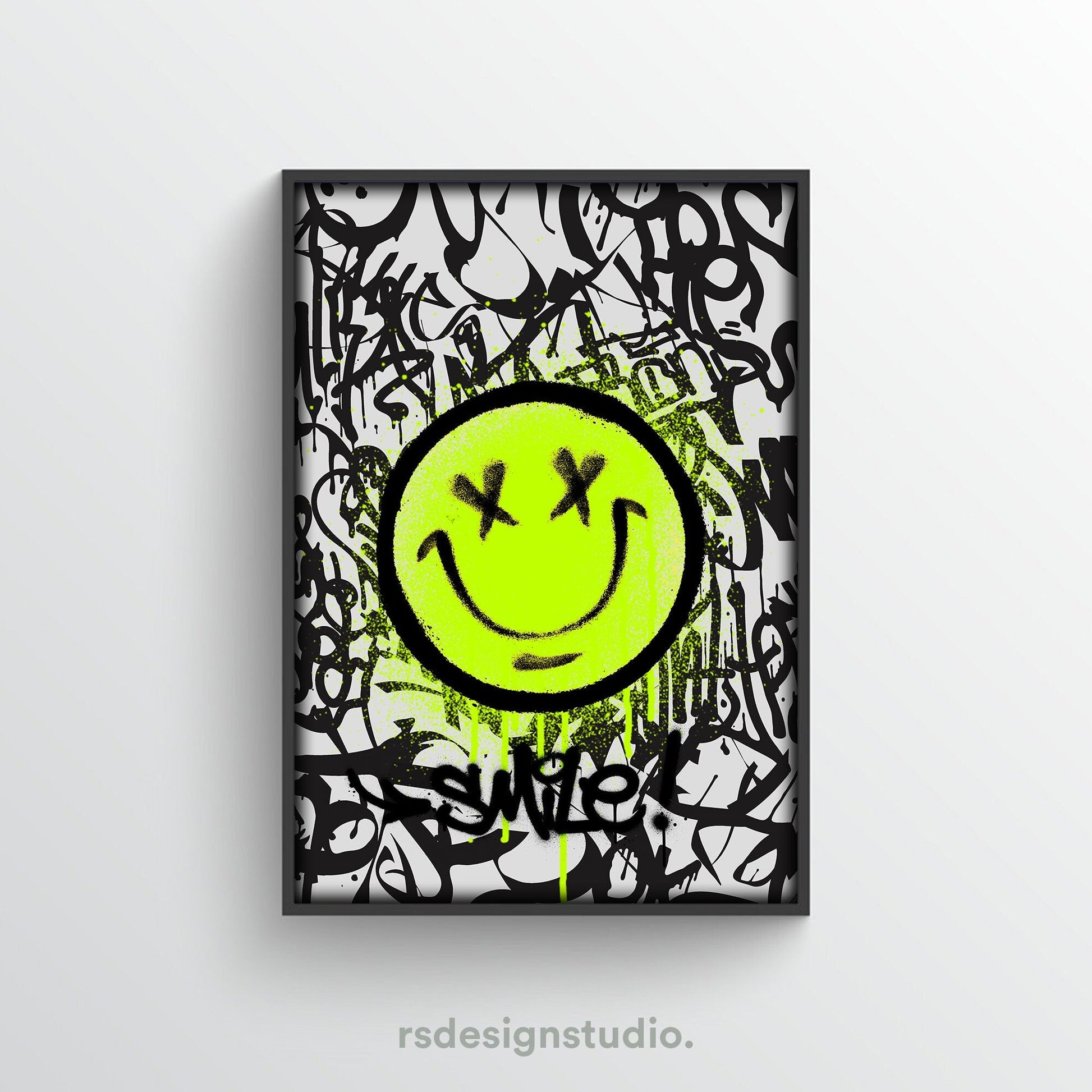 Smiley Face Graffiti Poster - rsdesignstudio