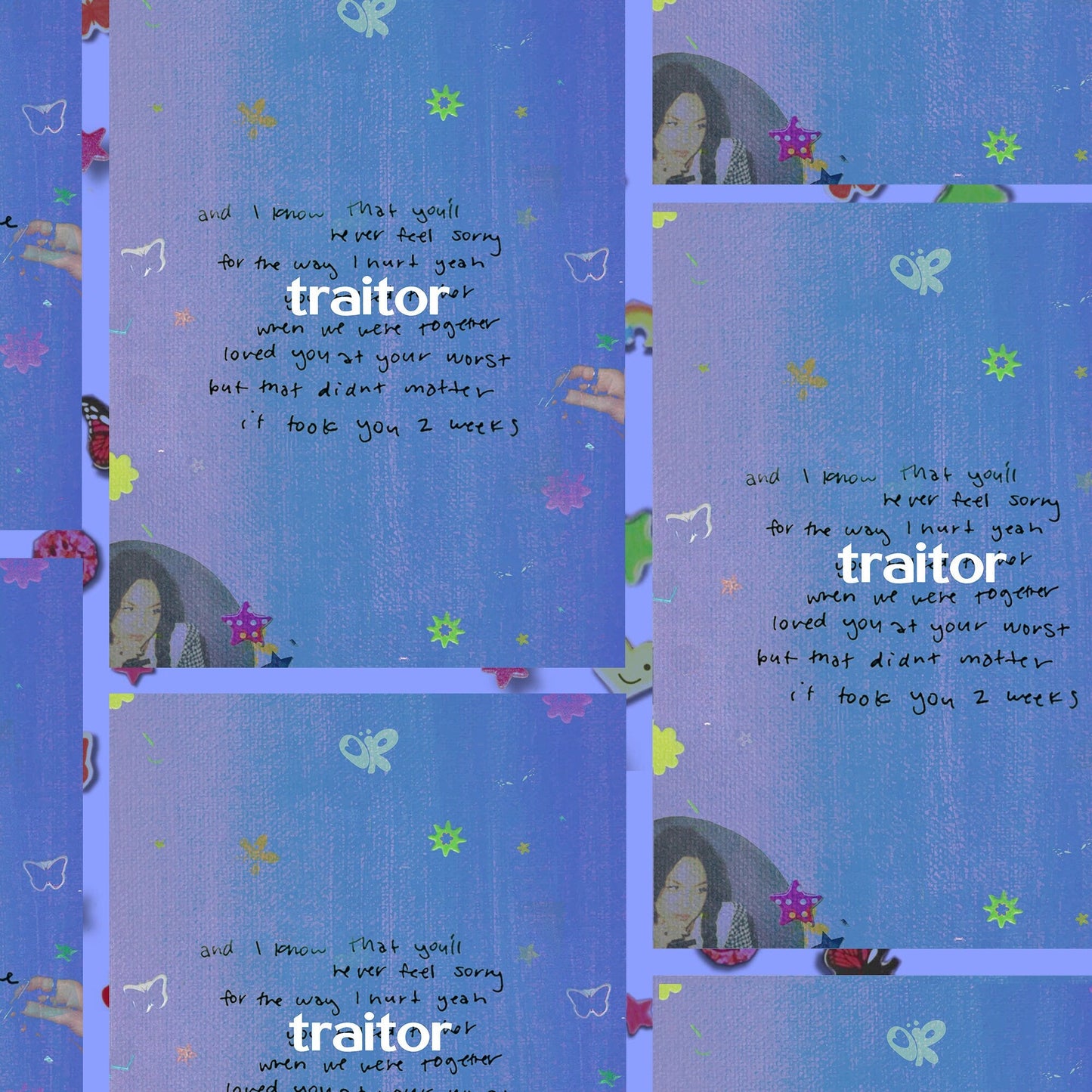 Olivia Rodrigo SOUR - Traitor Album Poster - rsdesignstudio