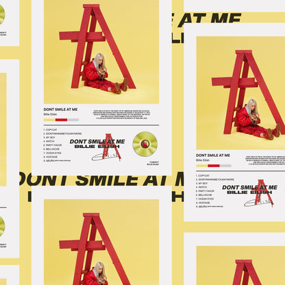 Billie Eilish Don't Smile At Me Album Poster - rsdesignstudio