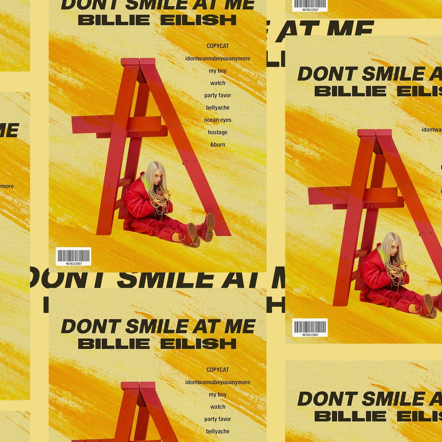 Billie Eilish Dont Smile At Me Album Poster - rsdesignstudio