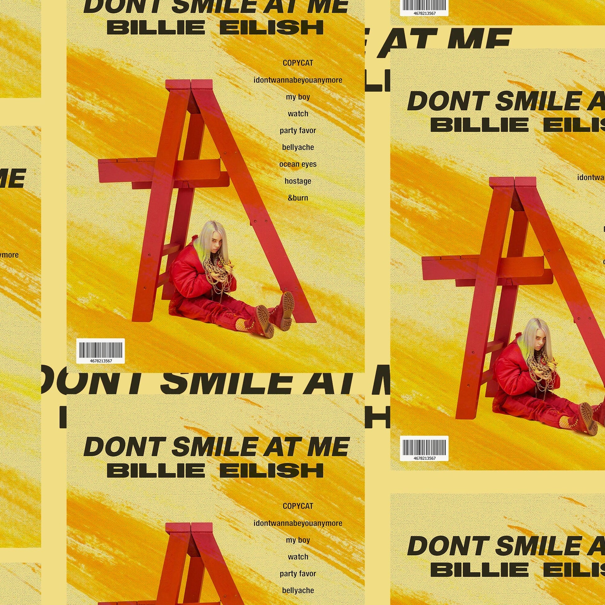 Billie Eilish Dont Smile At Me Album Poster - rsdesignstudio