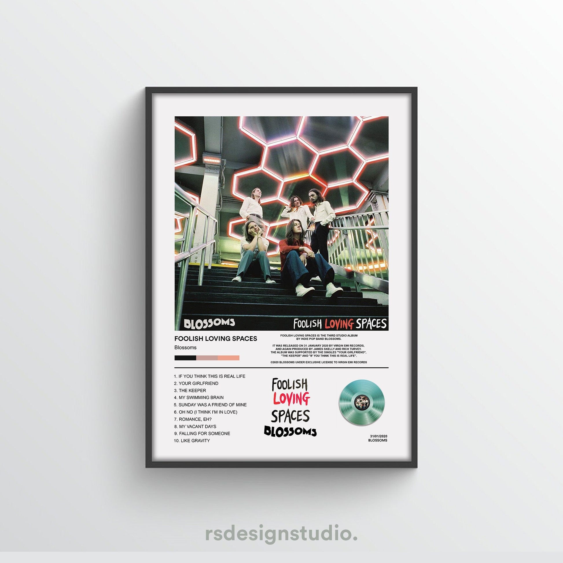 Blossoms Foolish Loving Spaces Album Poster - rsdesignstudio
