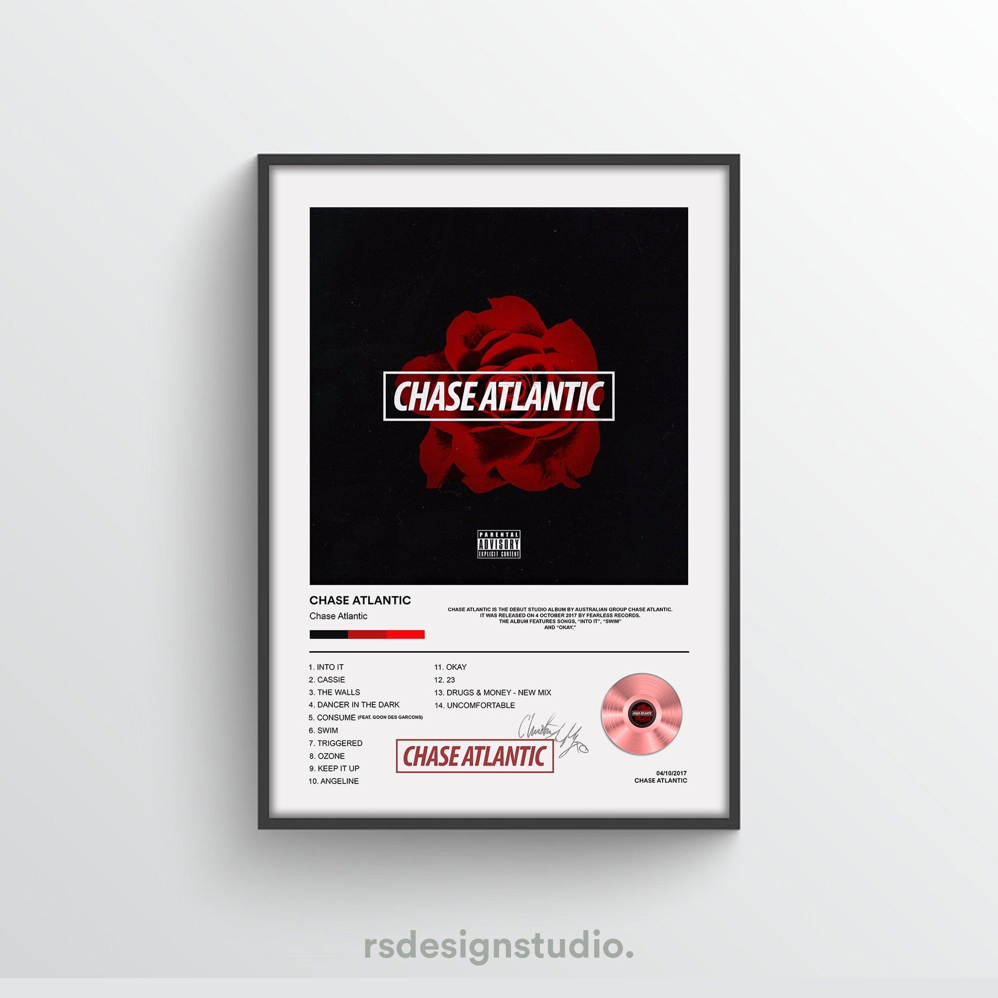 Chase Atlantic Chase Atlantic Album Poster - rsdesignstudio