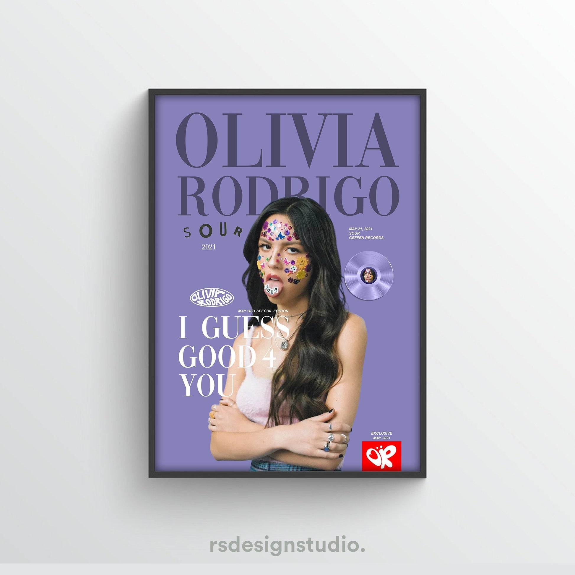 Olivia Rodrigo SOUR Album Magazine Poster - rsdesignstudio
