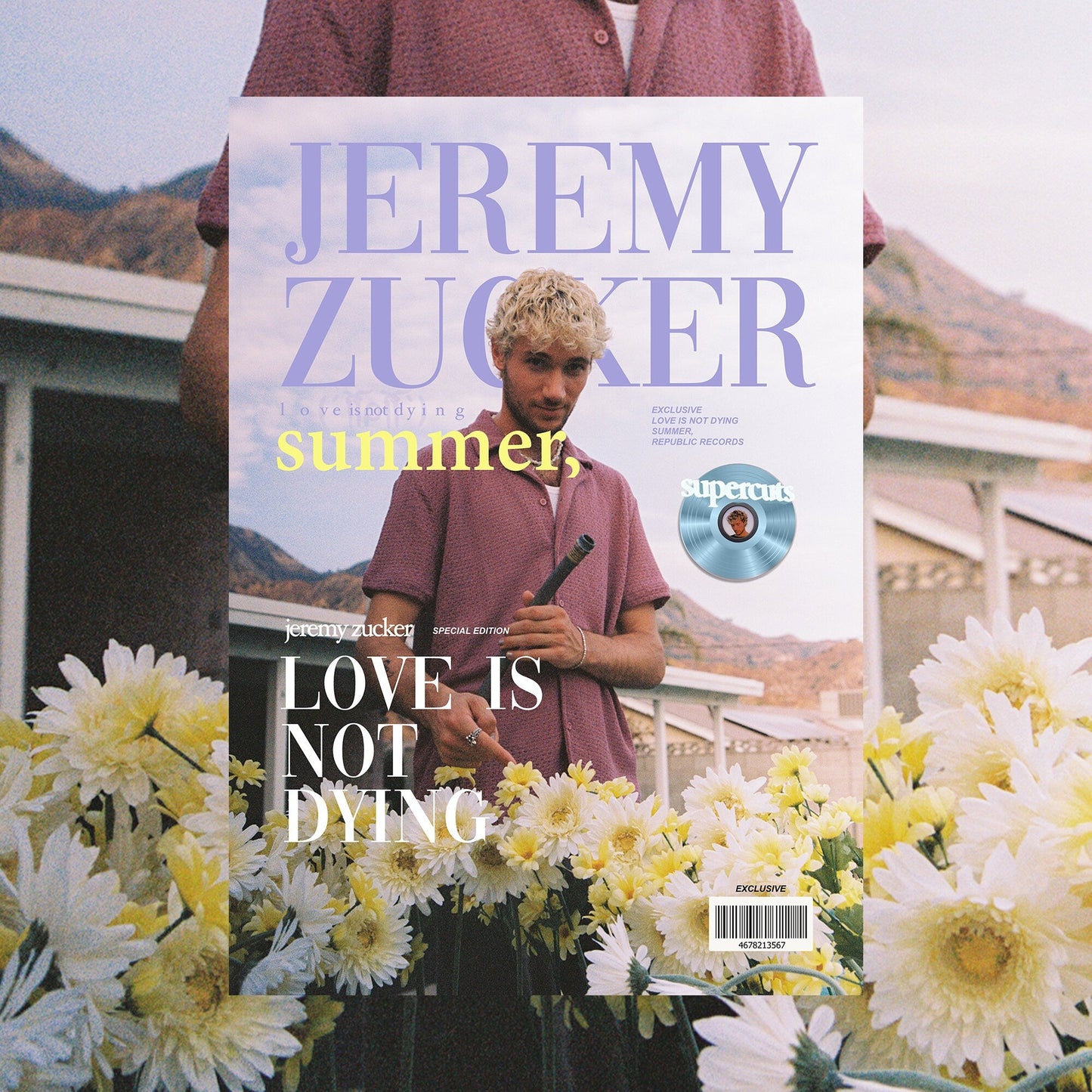Jeremy Zucker Love Is Not Dying Magazine Poster - rsdesignstudio