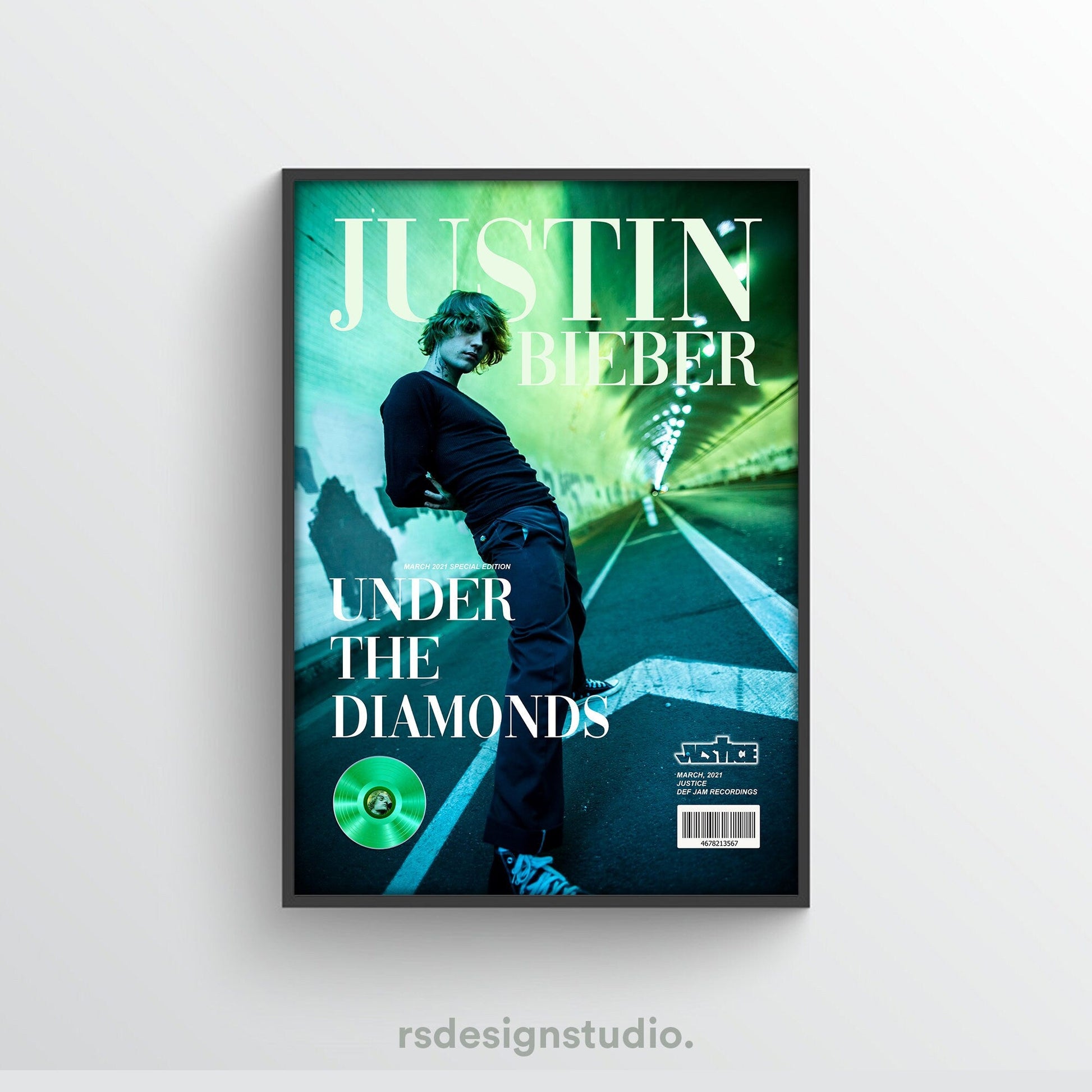 Justin Bieber Justice Album Magazine Poster - rsdesignstudio